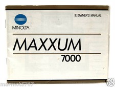 MINOLTA MAXXUM 7000 INSTRUCTION MANUAL  GOOD CONDITION