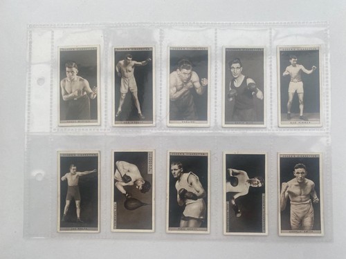 Juego completo de 50 cartas Jack Dempsey 1928 Ogdens Pugilists in Action Boxers como nuevo - Imagen 8 de 11