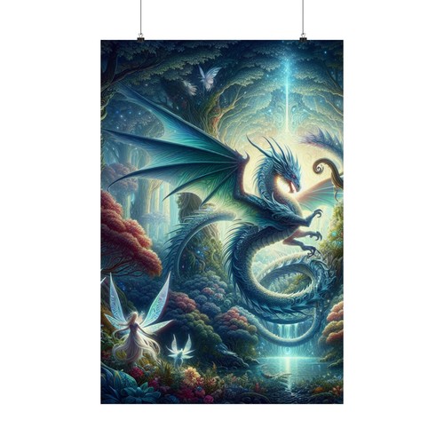 Fairy Tale Poster, Magical Creatures, Matte Vertical Posters, Enchanting Wall - 第 1/5 張圖片