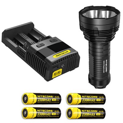 Bundle NITECORE TM16GT lampe de poche CREE XP-L Hi V3 DEL avec 4x NL189 /& I4 Chargeur