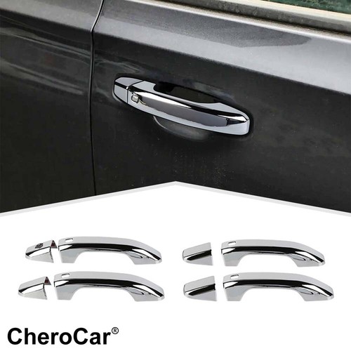 Chrome Door Handle Covers Trim For 2019-22 Chevy Silverado w/Passenger Keyholes - Picture 19 of 19