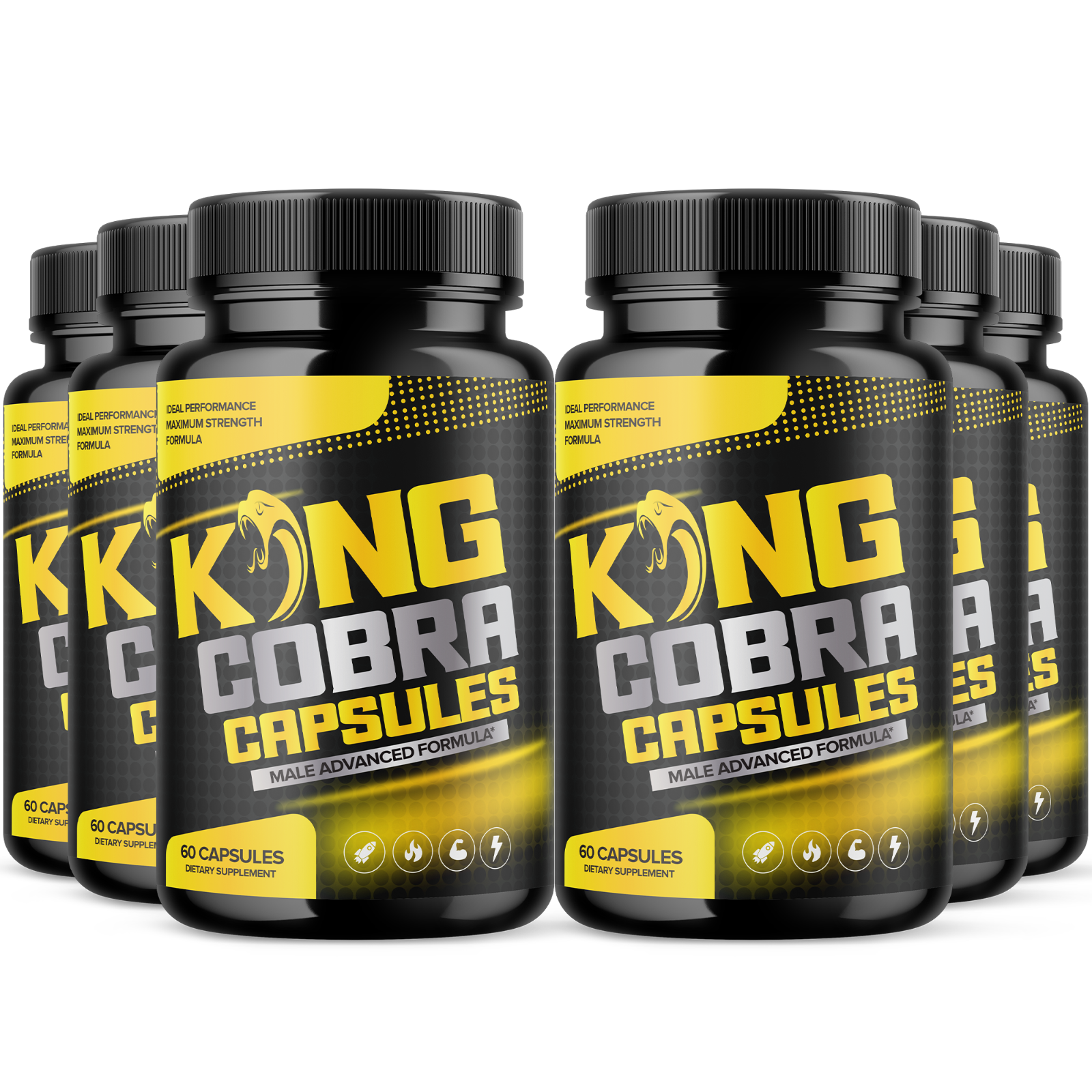 King Cobra Capsules Extra Strength Formula Pills for Men (6 Pack 360 Ct ...
