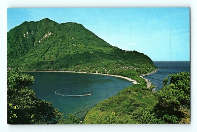 Scott's Head Bay Dominica West Indies Green Hills Blue Water Beach Postcard E8