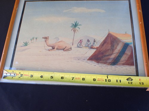 Giovanni Romagnoli Saudi Arabia ORIGINAL Watercolor 8.5 x 12 FRAMED/SIGNED #2 - Picture 10 of 18