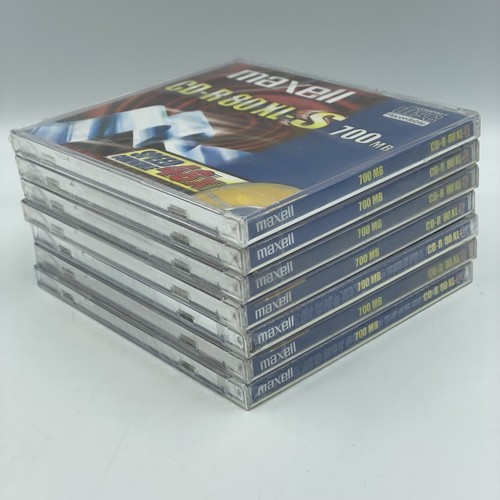 7 x Maxell CD-R 80 XL-S CD-Recordable • 700MB / 80 MIN • 48x Speed • New Sealed - Afbeelding 5 van 5