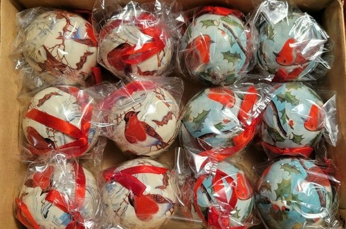 Red Birds Christmas Ball Ornaments 3" Break Resistant Plastic Qty 3, 6 or 12! - Picture 1 of 30