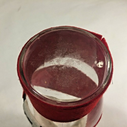 Vtg MCM Christmas Hand Made Craft FELT Santa Vase Candy Container Figurine - Picture 8 of 8