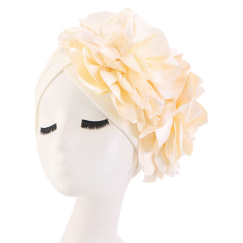 Dehnbare Turbanmütze für Damen große Blume Chemomütze gegen die ~ - Bild 54 von 56