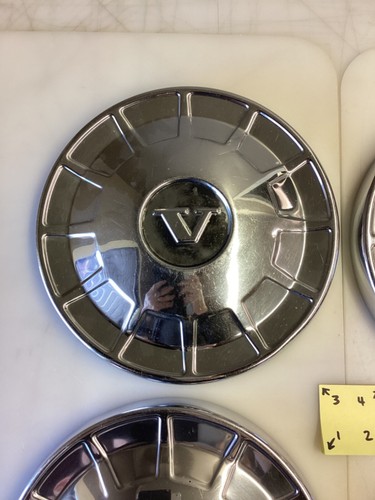 (4) 1966-74 Volvo hubcaps , stainless - Photo 8 sur 18