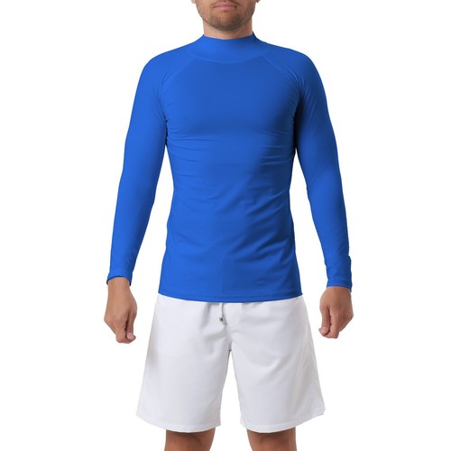 Mens Long Sleeve Plus Size Rash Guard Shirt Rashie 3XL 4XL 5XL 6XL 7X 8X/ LRPLRL - Picture 15 of 27