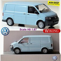 Vw Volkswagen T5 Kasten Transporter 2003-09 Hellgrau 1:87 Wiking Werbemodel