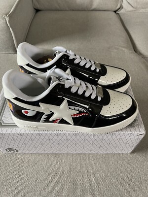 A Bathing Ape Bape Sta Low Men's Shark Size 10 Black | eBay