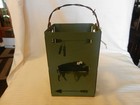 Square Green Metal Hanging Votive Candle Holder With Buffalo & Arrows BB Ranch