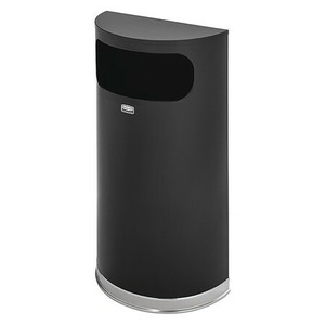 Rubbermaid Fgso820plbk 9 Gal. Steel/Chrome, Rigid Plastic Half-Round Trash Can, 97591041093 | eBay Rubbermaid Fgso820plbk 9 Gal. Steel/Chrome, Rigid Plastic Half-Round Trash Can, 97591041093 | eBay