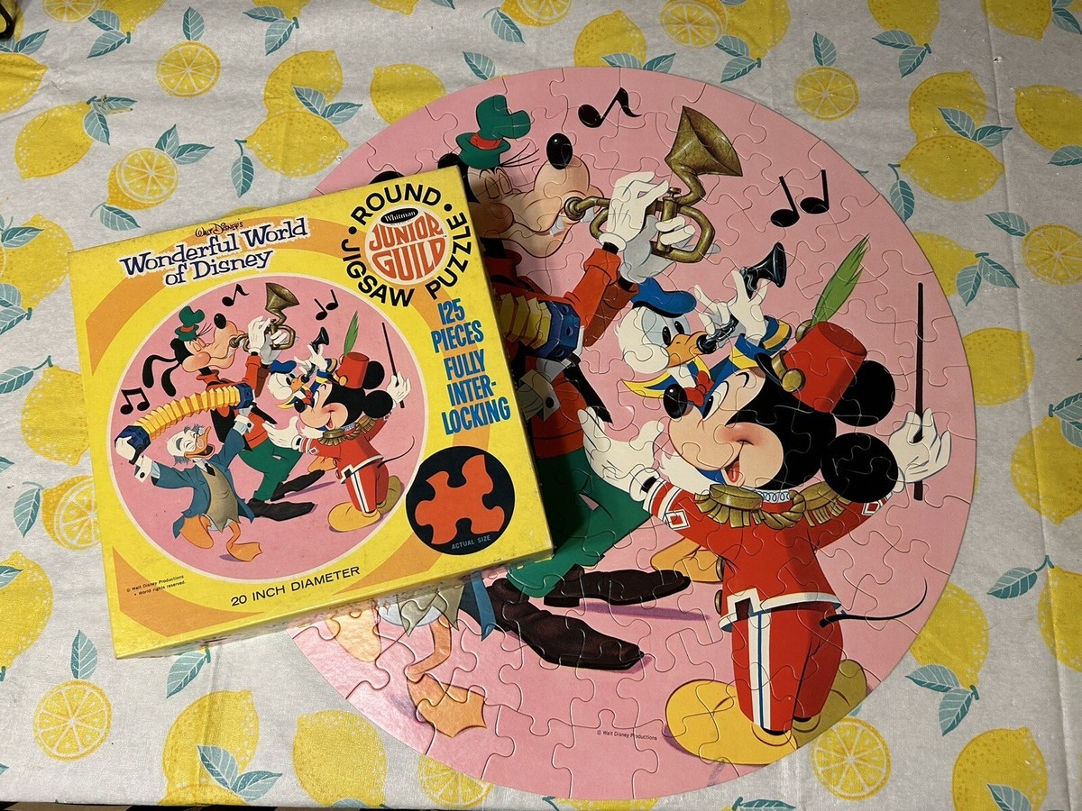 Junior Guild Disney 20 Inch Puzzle Band Mickey Mouse Goofy Round