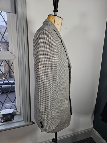 Vintage Pierre BALMAIN Jacket 44 Inch Chest Silk & Wool Woven 90's Designer XL - Picture 5 of 20
