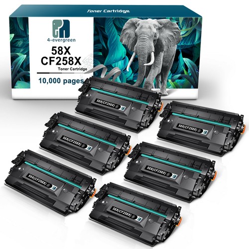 6PK Toner Compatible For HP 58X CF258X LaserJet Pro M304 M404 M428 [NO CHIP] - Afbeelding 1 van 6