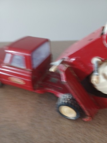 Vintage TONKA Jeep Cement Mixer Metal Truck 9" Long - Red - Picture 3 of 7