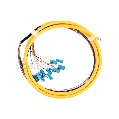 12 Strand 9/125 Fiber Optic Pigtail 3m LC/UPC Single Mode Ribbon Fan-out Pigtail - 第 1/5 張圖片