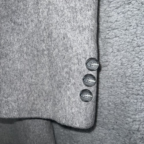 Bert Pulitzer Men's Size 42R Heather Gray Cashmere Wool Blend Overcoat Trench - Picture 6 of 9