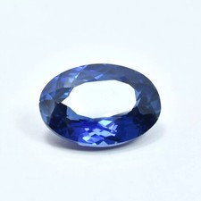 Blue Tanzanite Extremely Rare Oval Cut Natural 8-9 Ct Loose Gemstone CERTIFIED.