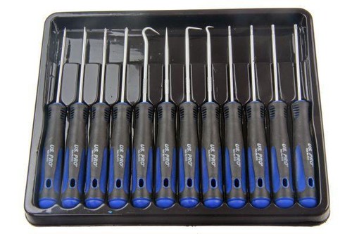 US Pro 12PC Set Cacciaviti di Precisione B5033 Inc Gancio, Torx Piatto Scanalato - Picture 1 of 2