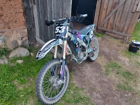 1 par de protectores de manillar KX negros para KAWASAKI KX 250 250F 450 450 Foto 2 de 4