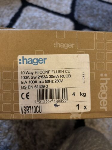 Hager VSR710CU Consumer Unit - Picture 5 of 5
