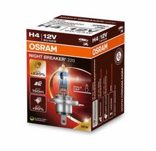 OSRAM NIGHT BREAKER 220 H4 Halogen-Scheinwerferlampen 1650/1000lm