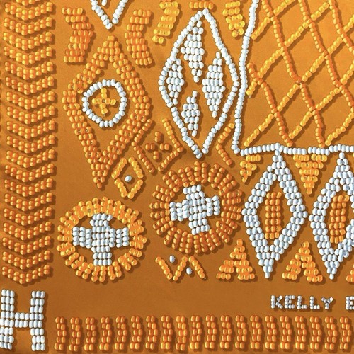 HERMES Schal Seide 100% Carre 70 "KELLY EN PERLES" orange/weiß - Bild 4 von 8