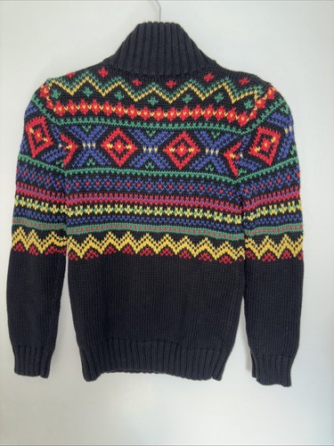 Polo Ralph Lauren Knit Sweater Fair Isles Quarter Zip UP Youth Size 8 NWT - Picture 8 of 12