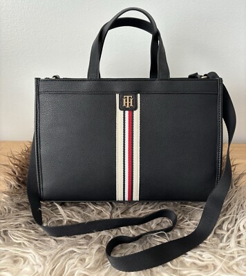 Tommy Hilfiger Bag Margot Satchel Handbag Crossbody Black