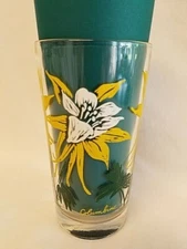Peanut Butter Glass (Yellow) COLUMBINE (yellow name, yellow flowers)  Mauzy 46