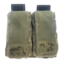 QTY (1) USGI Army Eagle Industries ACU Digital Double Pistol Mag Pouch - USED