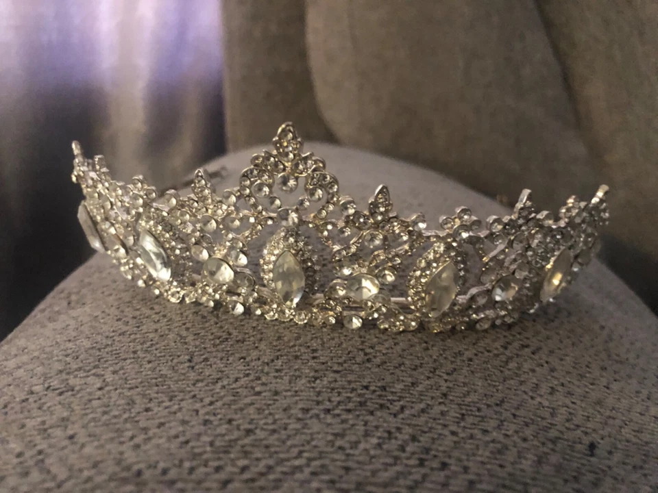 wedding regal crown “you will truly be a queen for a day” with this headpiece  - Image 2 of 2