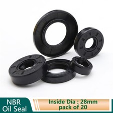 Oil Seal Metric Size Rotary Shaft Seal Lip Seal Nitrile 28mm Shaft pack of 20