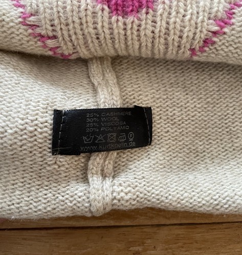 Mütze Kaschmir/Wolle beige/pink Kurt Kölln - Bild 2 von 2