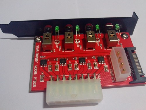 Four channel SATA device HDD power switch/ /free shipping
