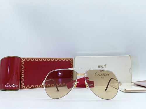 Occhiali Cartier Vendome Louis Platinum 62/14-140 Vintage Sunglasses Lunettes - Foto 2 di 12
