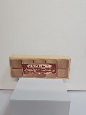 Vintage Thread J.&P. COATS Darning And Mending Original Box. Mostly Full. 