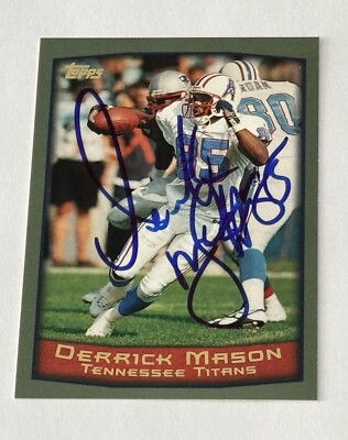 Derrick Mason 1999 Topps Authentic Signed Autograph Auto Card