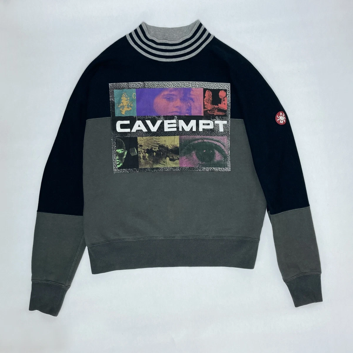 CAV EMPT Crewneck Sweatshirt Patchwork Streetwear POTLATCH LIMITED 201 C.E Japan