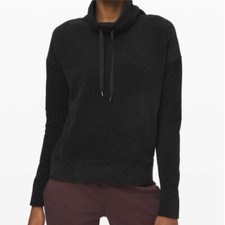 LULULEMON Go Forward Fleece Pullover in Heathered Core Black Size 6￼