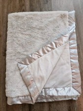 Cloud Island plush gray Grey baby blanket satin trim Thick Double Sided Lovey 4