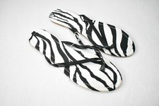 Sandals Flip-flops Thong Zebra Size Large 9 - 10 Women's New