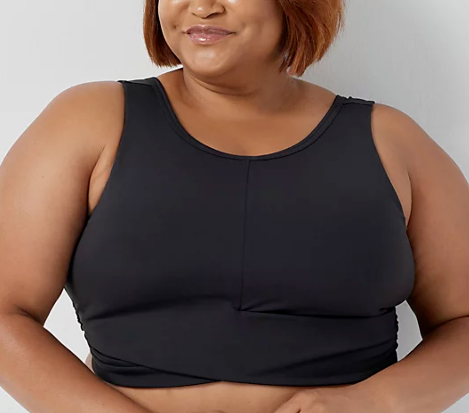 zuda Z-Move Low Impact Sports Bra with Wrap-Black-Medium-NEW