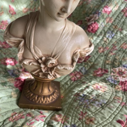 Marko MFG Goddess Bust Figurine Woman Statue Sculpture Floral Head Base VTG - Picture 7 of 24