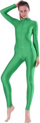 Front Zipper Bodysuit Zentai Suit Catsuit Unisex Fancy Costume Fresh New - Picture 27 of 47