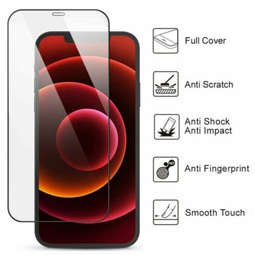 For iPhone 15 14 Plus 13 12 11Pro Max XR Xs Tempered Glass Full Screen Protector - Photo 6 sur 13