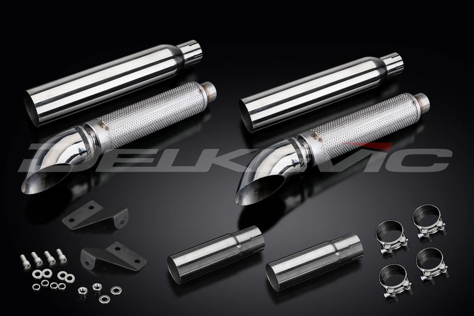 Silenciadores de escape Yamaha Royal Star Venture 1996-2013 16" de acero inoxidable con punta de salida Foto 3 de 4